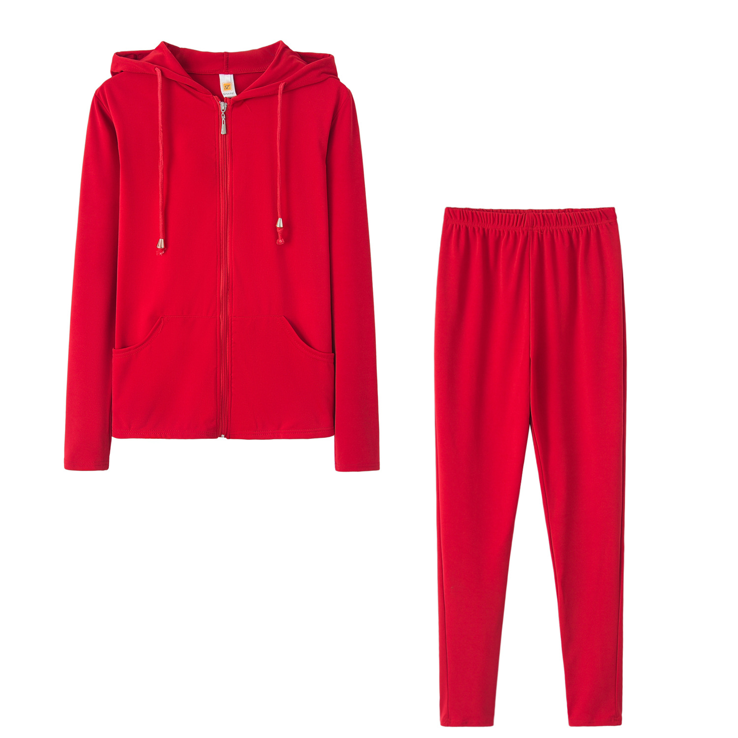Picture of 9547#2024 spring new Dunhuang Amazon foreign trade Europe and the United States sexy casual solid color hooded two-piece set