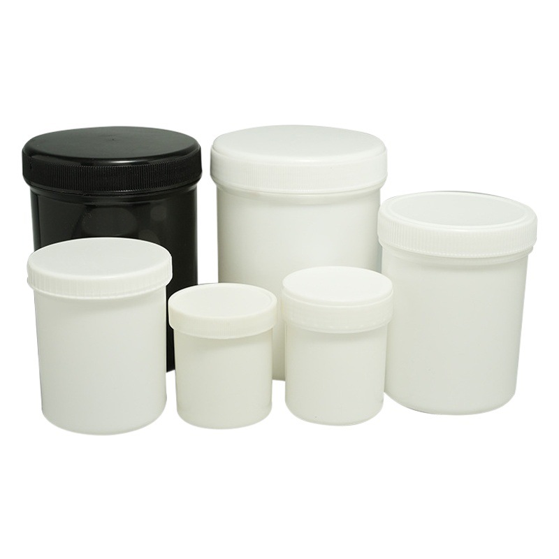 Thickened PP wide-mouth bottle with inner lid Straight body spiral ink tank 250ml500g1L plastic jar