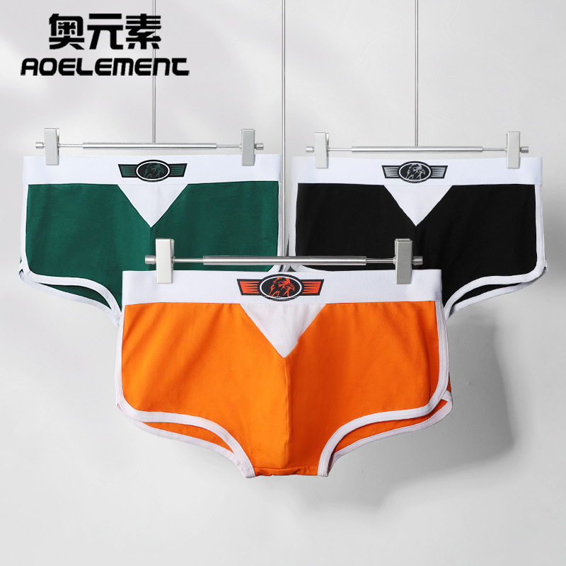 Men's Cotton Underwear Men's Summer Thin Boxer Short Pants Mid-Waist Fashionable Comfortable Boxer Pants for Youth