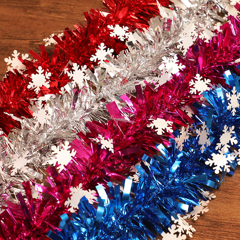 Christmas Snowflake Color Strips Flower Party Holiday Arrangement Tops Birthday Decoration Festival Ribbon Decoration Scene Dress Up