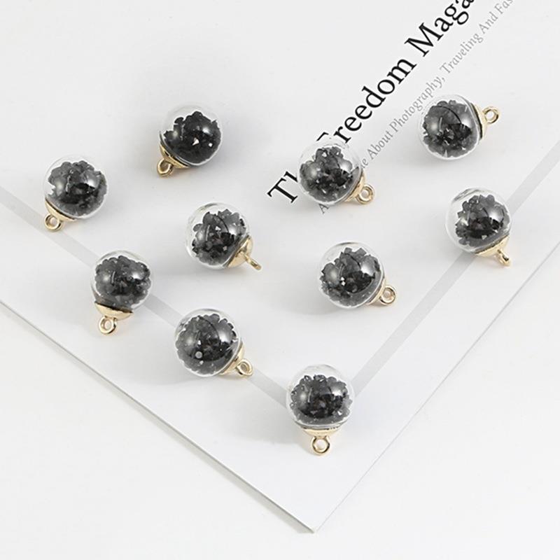 Picture of Cross-border Hot Sale Color Transparent Star Sequins Crystal Glass Ball Pendant DIY Handmade Ear Jewelry Accessories