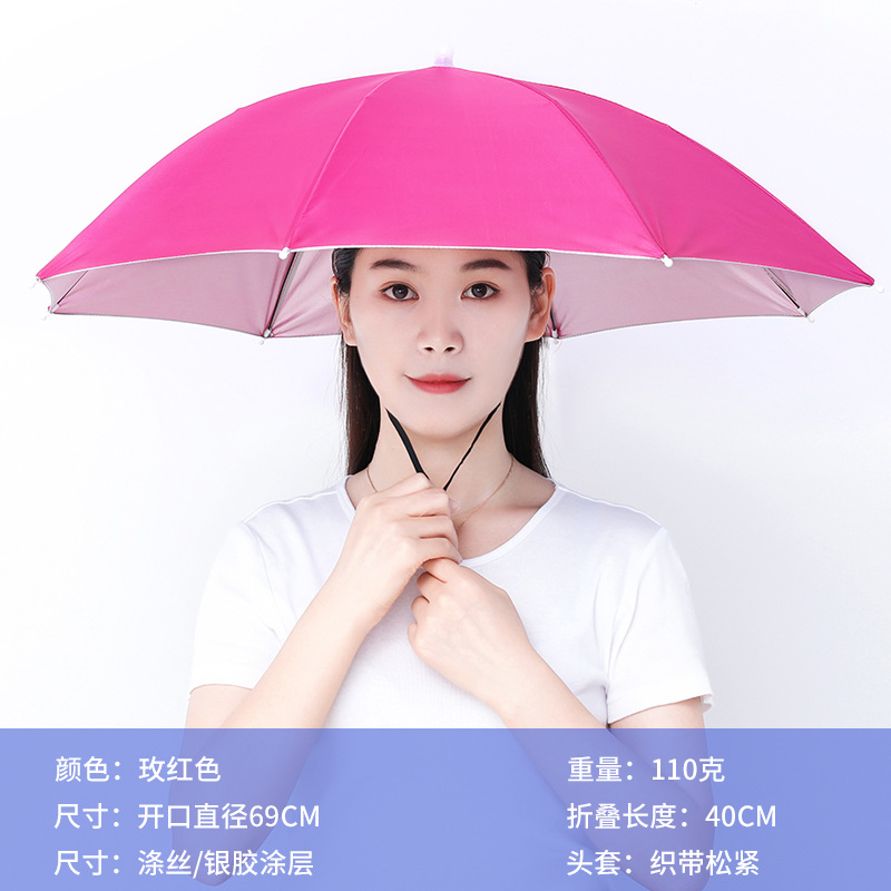 Picture of Sunscreen Hat Umbrella 69 Large Head-Mounted Umbrella Stand Umbrella Hat Rainbow Advertising Umbrella Umbrella Fishing Umbrella Fishing Hat