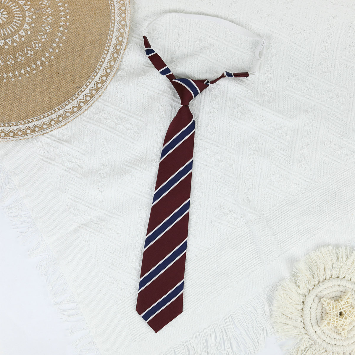 Picture of Jk Japanese Style Uniform Leather-band Free Tie Men's Bow Tie Women's All-match School Style Daily Striped Simple School Uniform