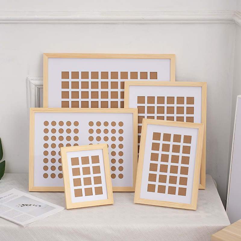 Picture of Baixi map lined with photo frame cardboard multi-Palace grid any size open hole pattern cardboard wholesale Baishou map paper