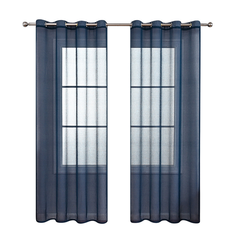 Picture of Cross-border solid color full Dolly window screen semi-shading curtains Amazon Meikeduo hot finished curtain wholesale