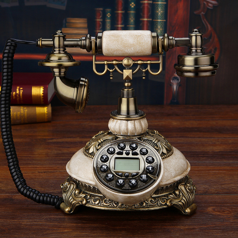 White European-style bedroom antique telephone vintage home hotel office telephone landline
