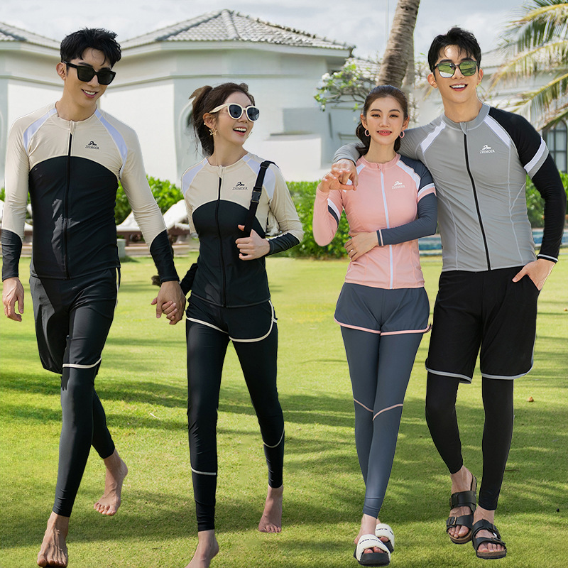 Diving Suit Women's Sunscreen Quick-drying Split Long-sleeved Trousers Snorkeling Jellyfish Suit Couple's Warm Swimming Suit Men's Surf Suit