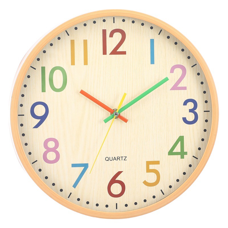 12inch Colorful Wall Clock Cartoon Bedroom Living Room Clock Personalized Creative Fashion Cross-Border Children's Room Foreign Trade Clock