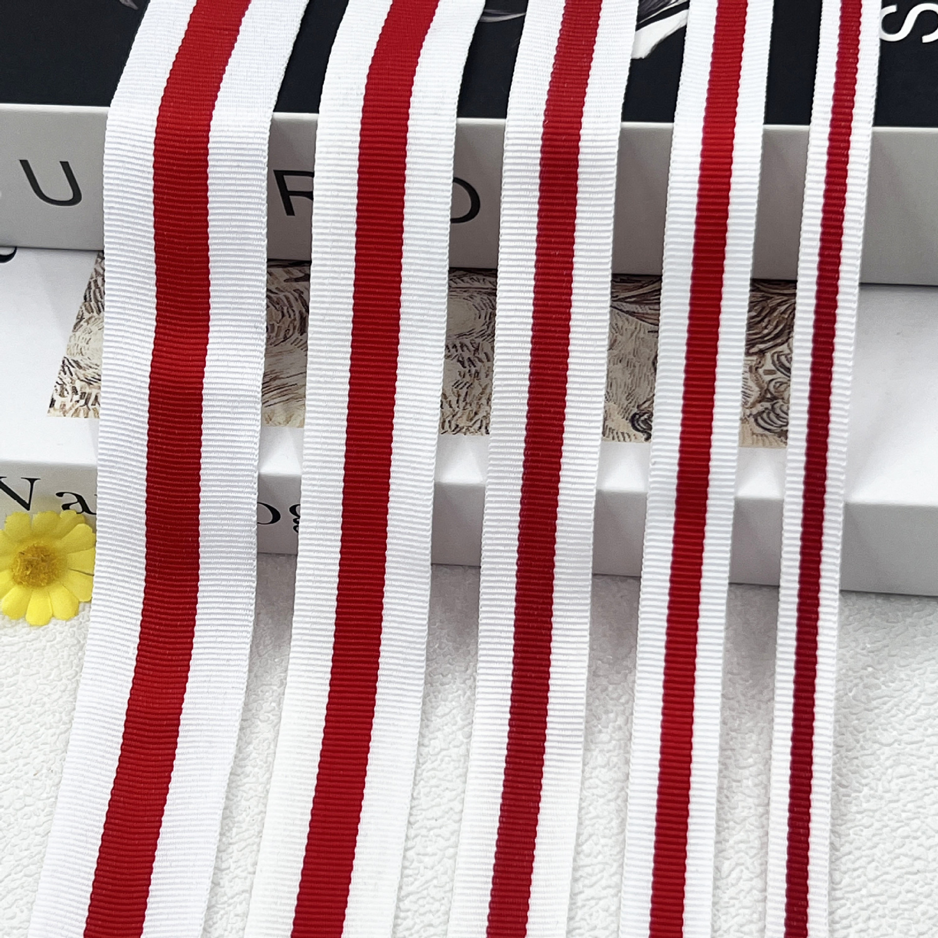 New white red white color jacquard ribbon home textile shoes cap thread cap tooth edge with bags clothing accessories wholesale