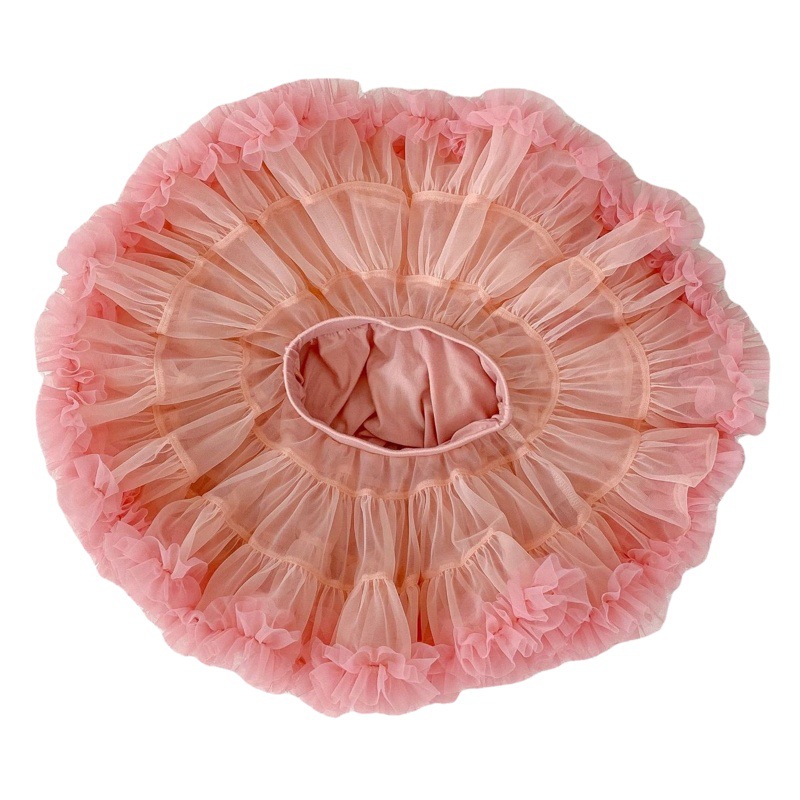 Summer Girl's Breathable Mesh tutu Skirt Western Style Princess Puff Skirt Baby Girl's Performance Dress Cake Skirt