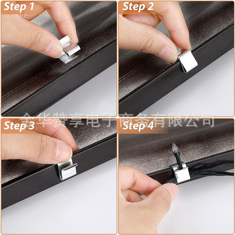 Picture of Cross-Border Metal Christmas Lantern Hook Outdoor Light Cord Clip Christmas Decorative Light Clip Suitable for Holiday Lantern Decoration