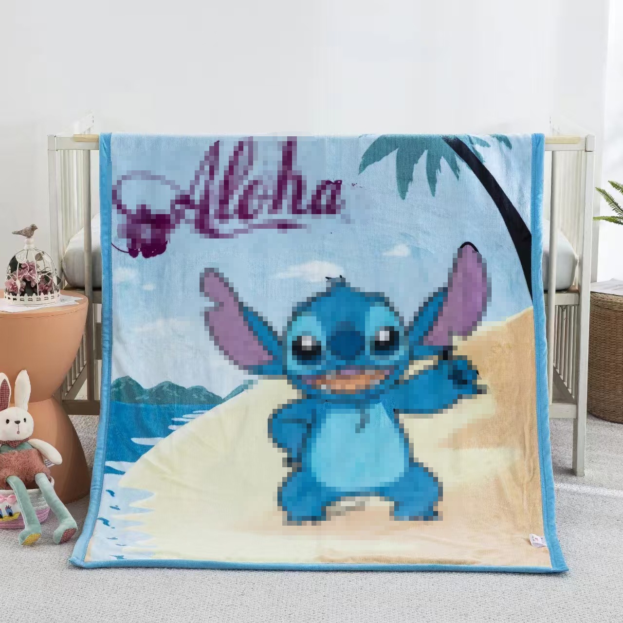 Picture of Children's Blanket Kindergarten Spring and Autumn Baby Coral Fleece Blanket Spring and Summer Single Layer Thin Blanket Office Nap