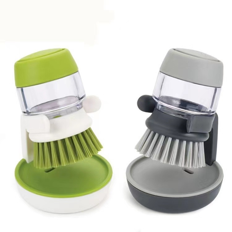 Kitchen cleaning supplies hand-held soap liquid brush liquid cleaning brush pressure-type pot brush pot bowl tableware brush pot