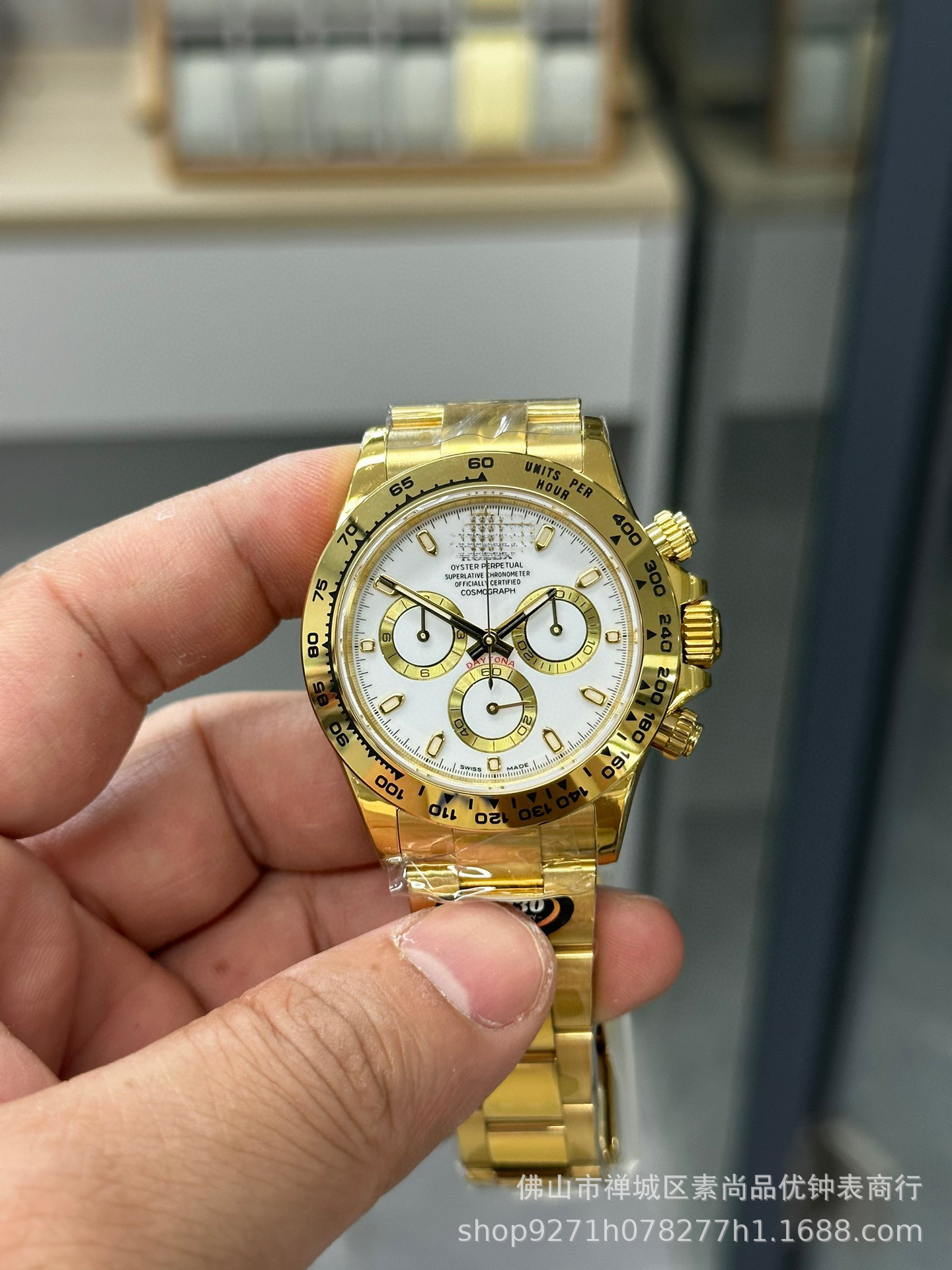 Picture of Cross-border Panda Di 7750 Ditong Cement Grey 12.4 Golden Di Chronograph 4130 Yu Wenle Men's Mechanical Watch