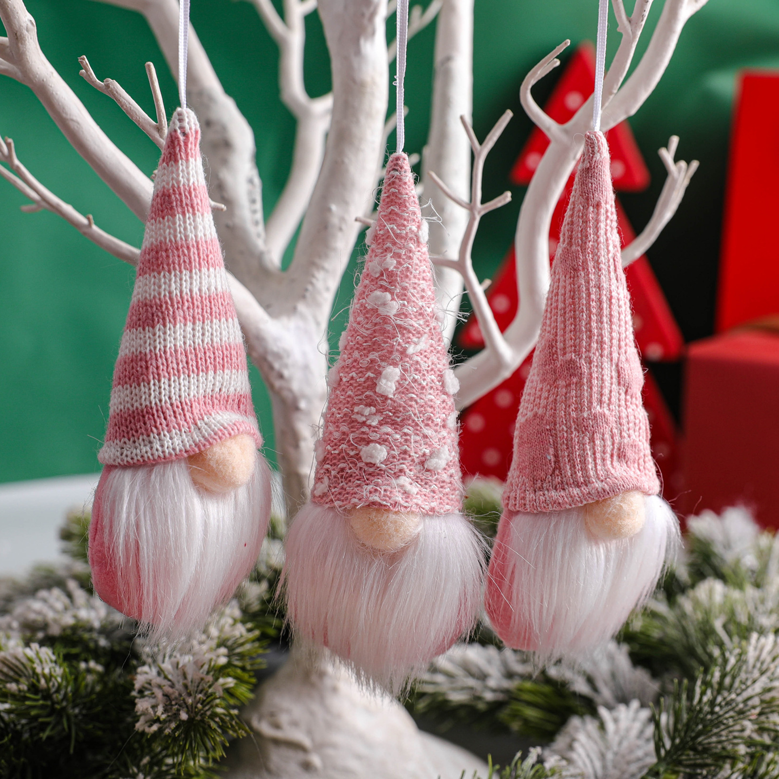 Cross-Border New Christmas Decoration Supplies Knitted Faceless Old Man Small Pendant Christmas Tree Forest Man Hanging Ornament Handmade