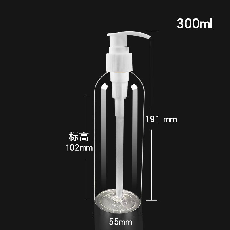 Picture of PET Transparent Pump Bottle Emulsion Press Bottle PET Transparent Plastic Squeeze Bottle Clip Pump Duckbill Bottling