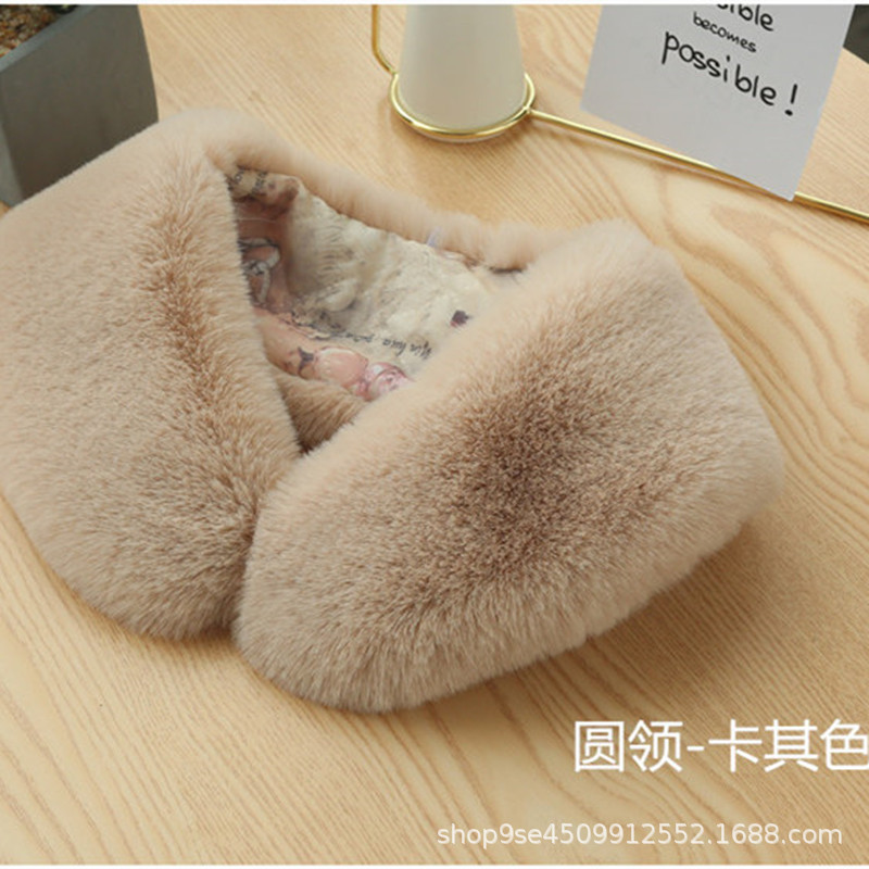 Picture of Amazon cross-border autumn and winter imitation rex rabbit fur collar scarf fur collar warm fur artificial fur scarf neck protection