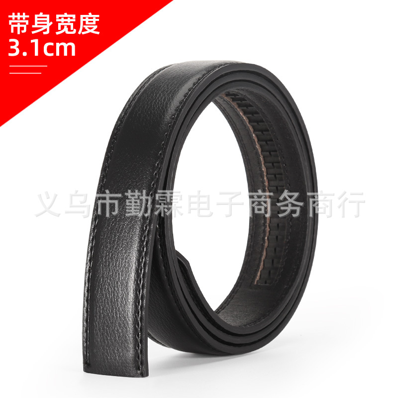 Picture of Men's belt with automatic buckle headless belt body imitation leather scratch-resistant automatic buckle belt 3.6CM wide manufacturer batch