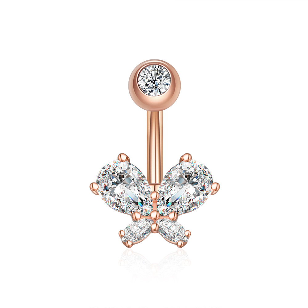 Picture of Cross-border e-commerce new zircon belly button ring belly button nail piercing jewelry online wholesale