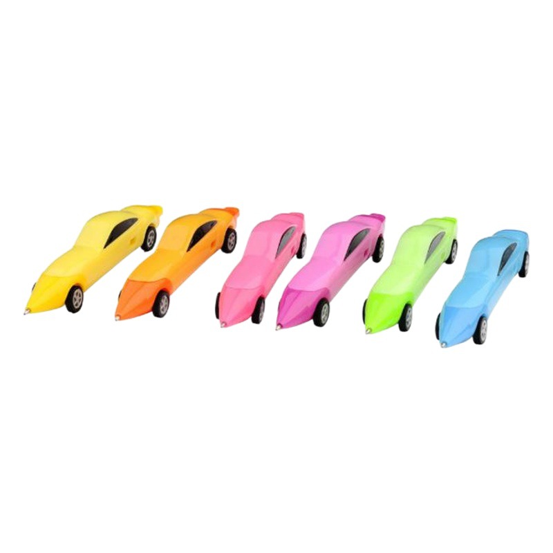 Supply plastic paint car ballpoint pen wheel rollable Primary School creative toy stationery pen