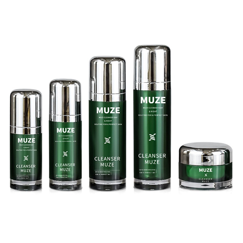 Muze 120ml water emulsion skin care products are bottled 30 ml essence double thick bottom PETG packaging material 50g cream bottle