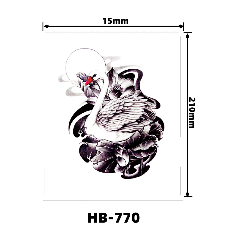Picture of Factory wholesale tiger blood wolf head tattoo stickers to map custom small fresh English letters cartoon pattern stickers