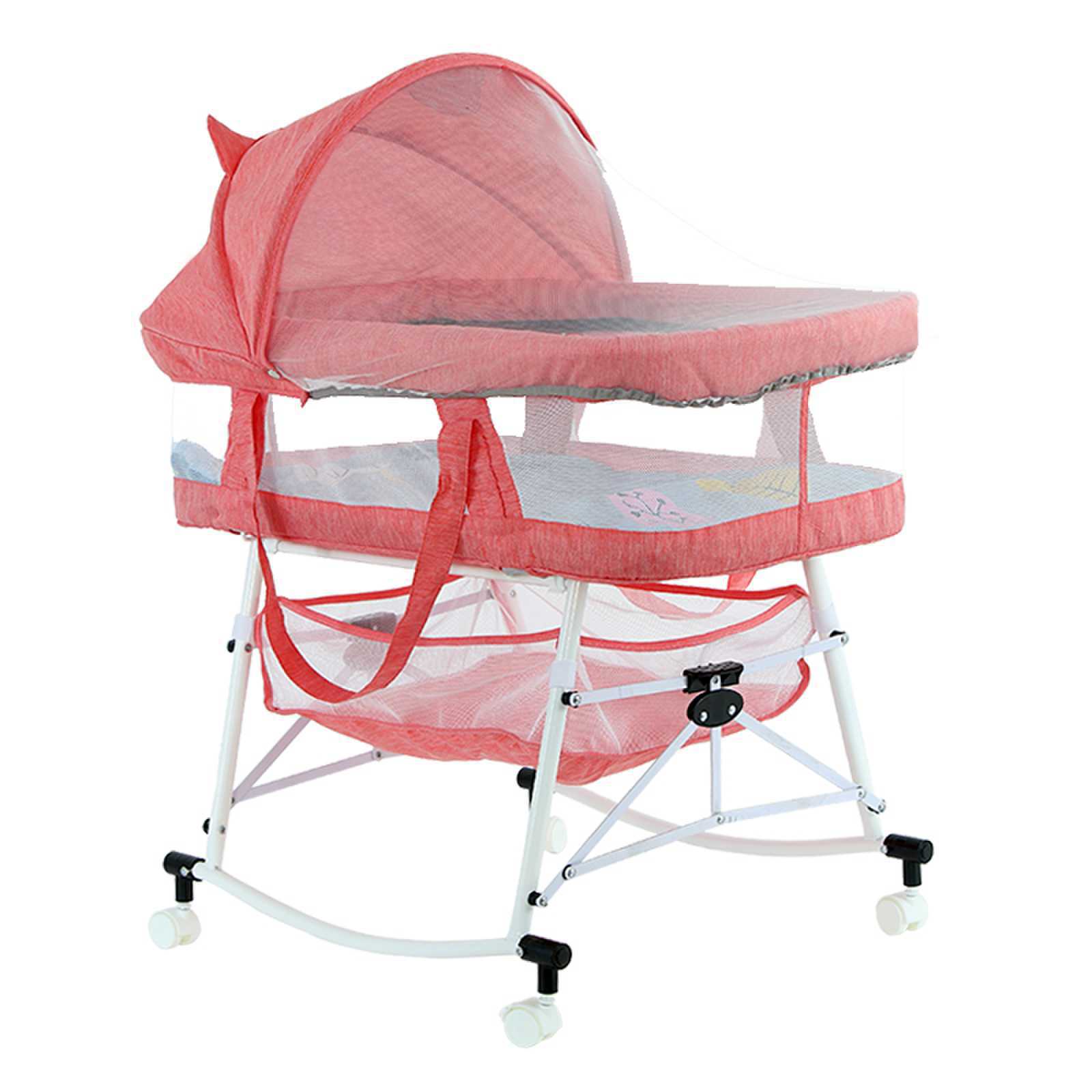 Picture of Crib Baby Cradle Bed Foldable Multifunctional Newborn Children's Bed Movable Outdoor Portable Shaker