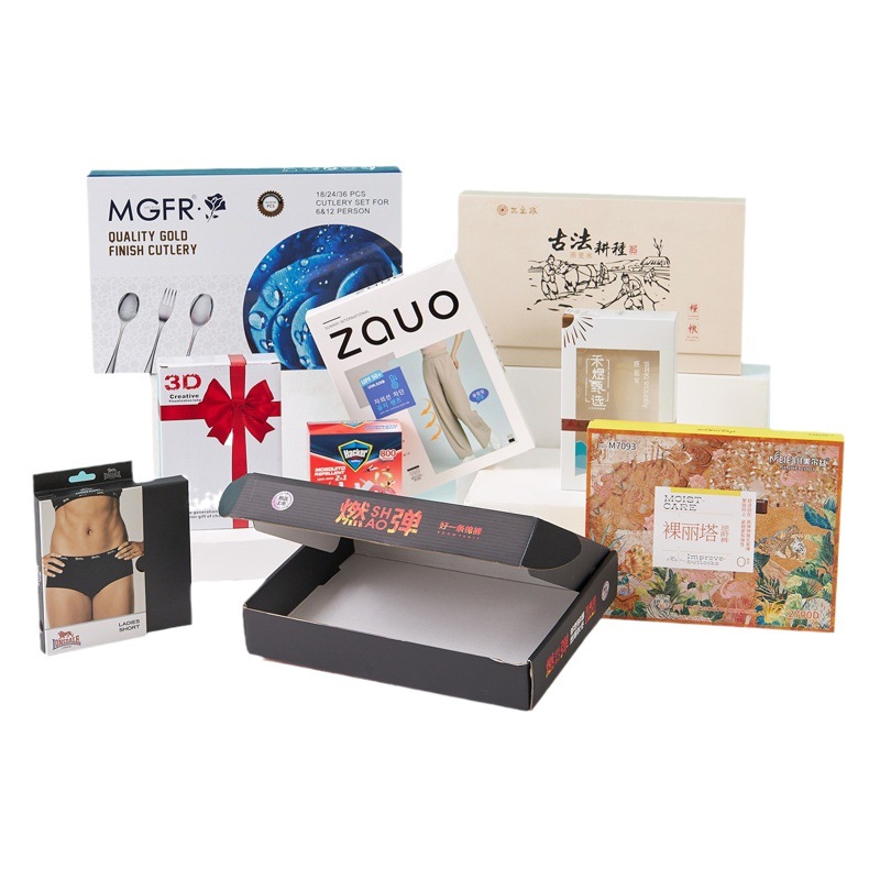 Custom Packaging Boxes, Airplane Boxes, Cardboard Boxes, Blind Boxes, Tea Gift Boxes, Cosmetic Color Boxes, Corrugated Boxes, Clamshell Boxes, and Carton Boxes