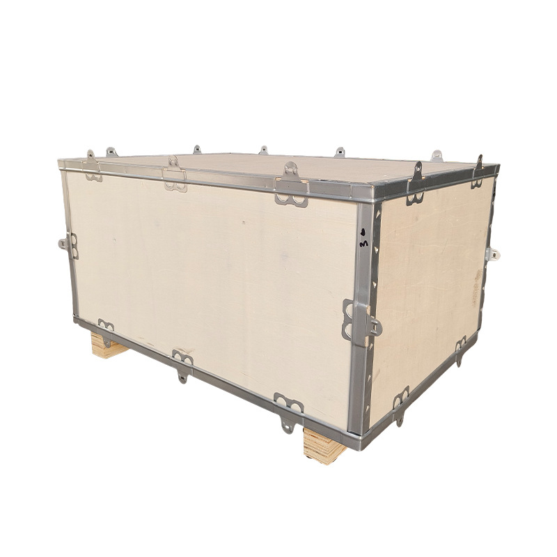 Picture of Logistics steel belt wooden box packaging wooden box fumigation-free plywood packaging removable steel side box manufacturers