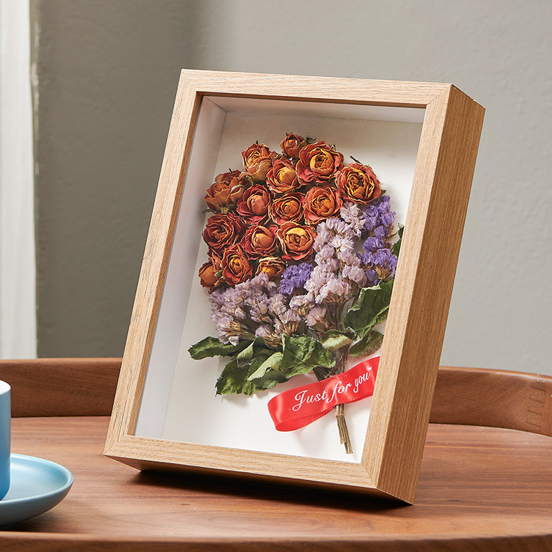 Picture of Stereo Hollow Thickened Dried Flower Photo Frame Wholesale DIY Handmade Specimen Display Frame Table A43 Clay Mounted Picture Frame