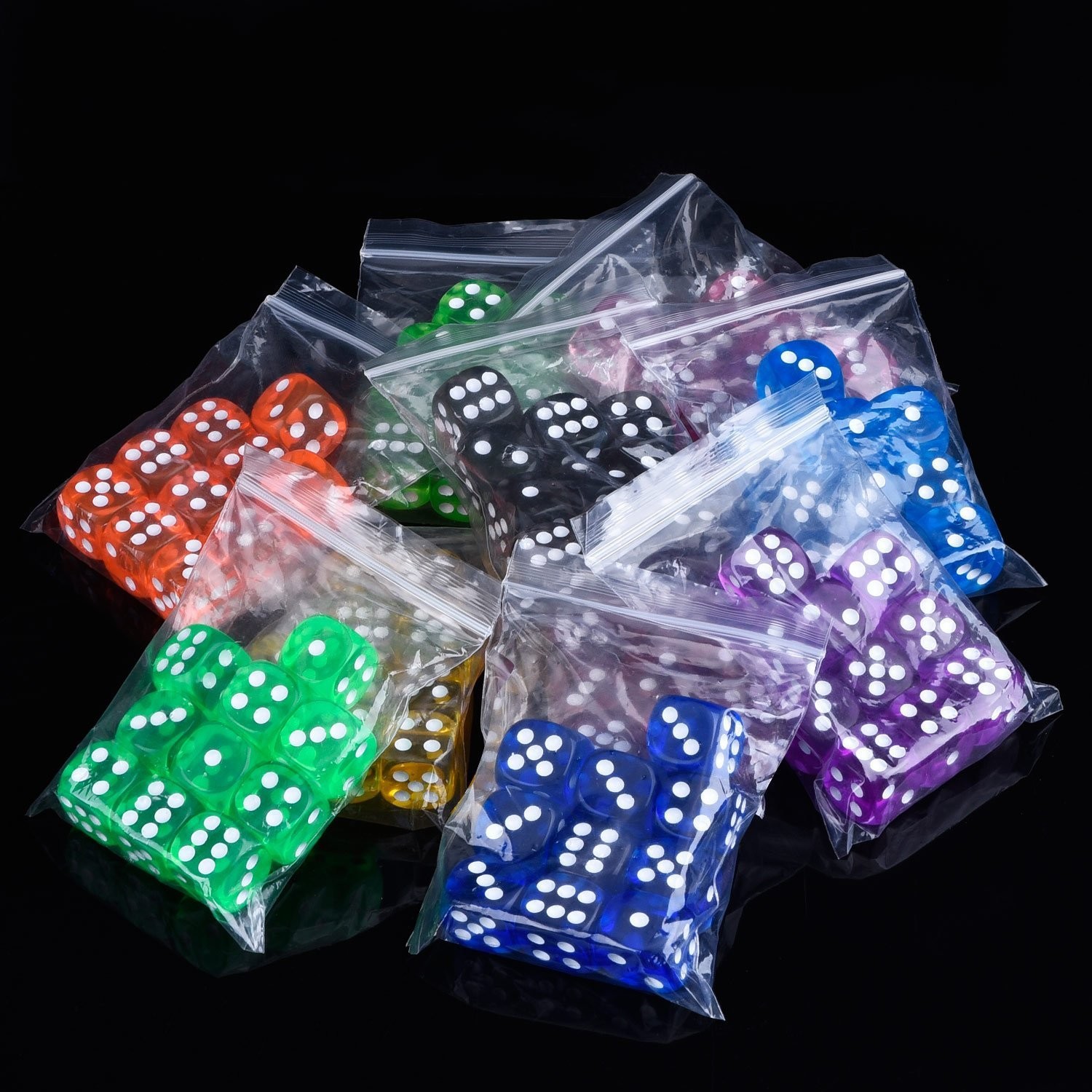 Picture of 16mm transparent dot dice transparent color Foreign trade cross-border products rounded transparent crystal sieve