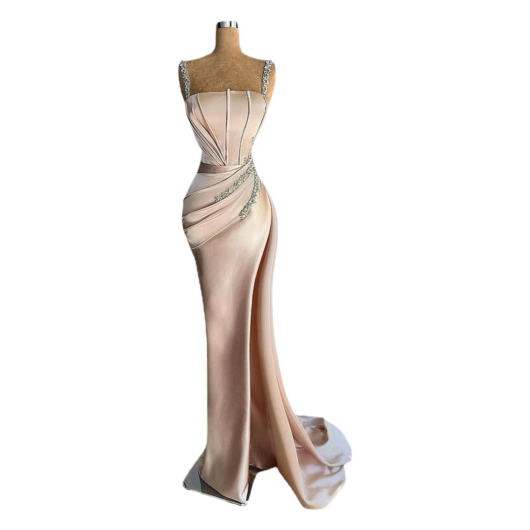 Dress Elegant Slim-fit Hip Dress Celebrity Annual Meeting Red Carpet Evening Dress European and American Foreign Trade Hot Small Tail
