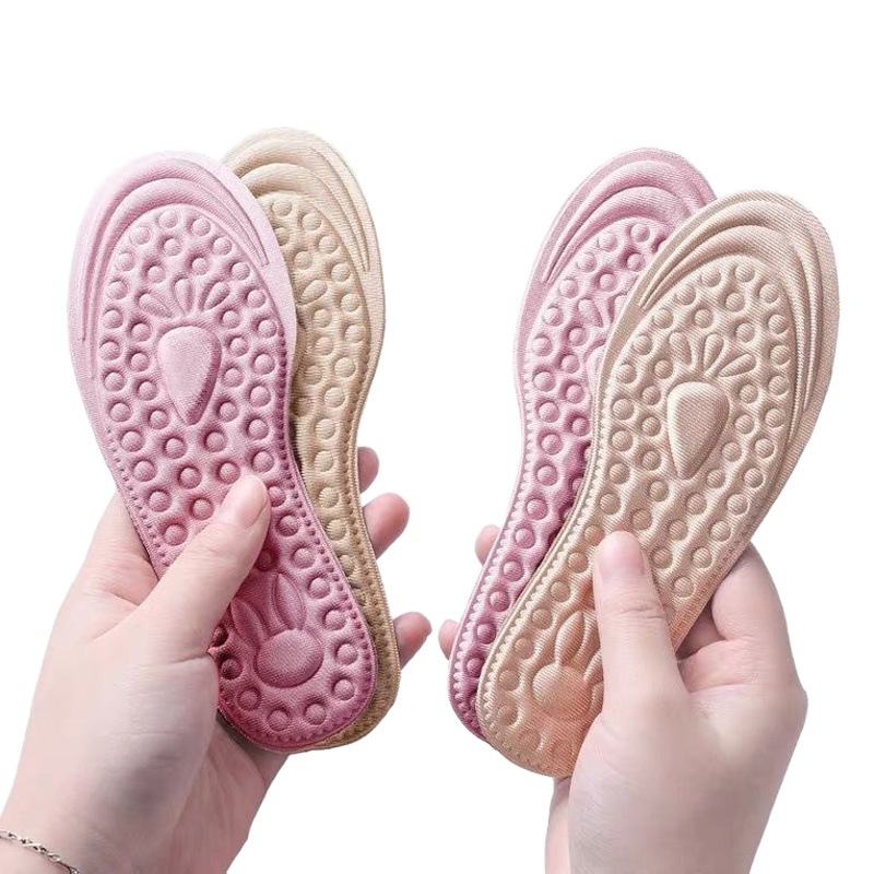 Sports Shock-Absorbing Latex Insoles, Soft and Comfortable, Can Be Cut and Lightweight, Cute Rabbit Spring & Fall Kidsren's Insoles