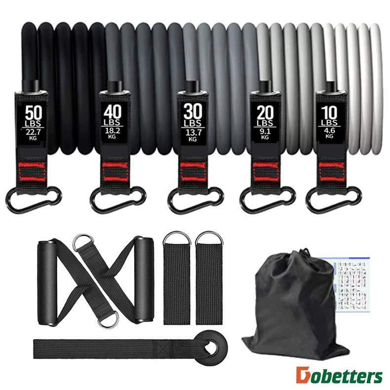 Picture of 11 piece set of tension device tension rope fitness function tension device set muscle training with elastic set Wholesale
