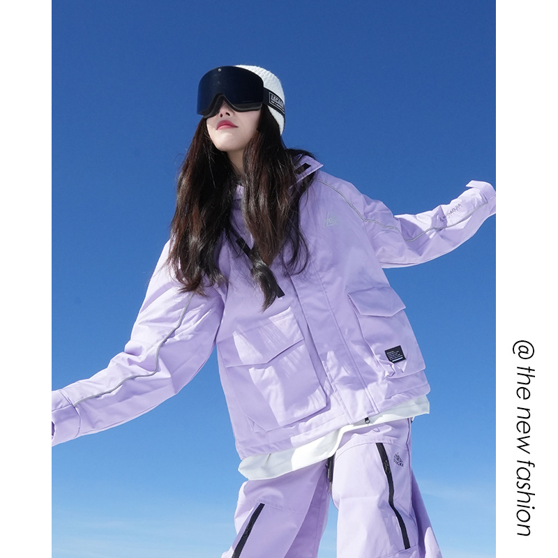 Picture of Autumn and Winter Couple Waterproof and Cold-Proof Ski Clothing for Men and Women with Reflective Strips to Heattech and Thicken