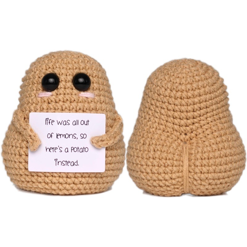 Cross-border Amazon New Wool Big Butt Potato Cute Handmade Crochet Cute Exaggerated Big PP Doll
