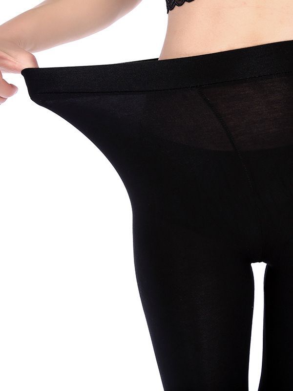 Picture of Black Leggings Women's Spring and Autumn Thin Slim Eight-point Modal Cotton Women's High Waist Elastic Tight Nine-point Summer