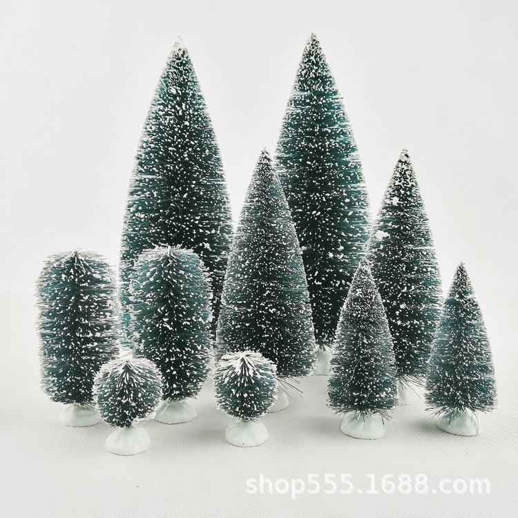 Sisal tree stained cedar round oval tower Christmas ball desktop small mini Christmas tree