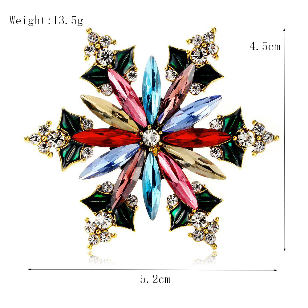 Picture of Lanhao European and American New Fashion Christmas Brooch Christmas Tree Shoes Elk Wreath Snowflake Bell Pin Women