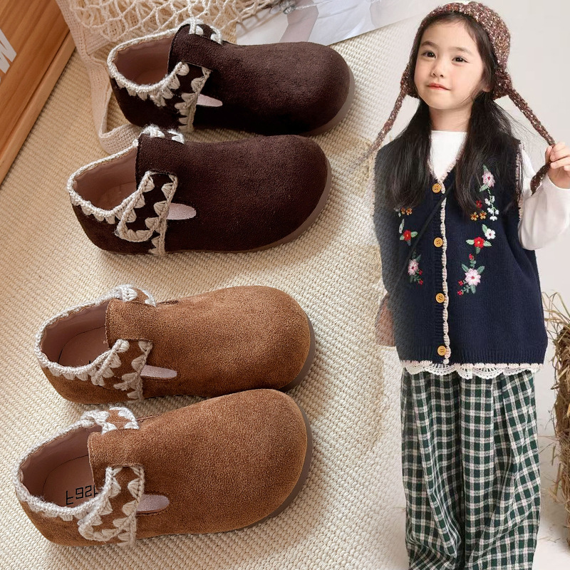 Children's shoes, girls' soft-soled leather shoes, 2025 autumn new baby princess shoes, Korean little girl Birkenstock shoe trend