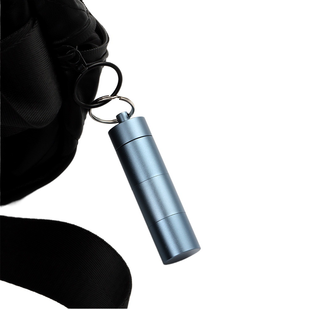 8722 Outdoor First Aid Pill Sealed Jar Aluminum Alloy Compact Portable Emergency Pill Box Portable Waterproof Medicine Jar