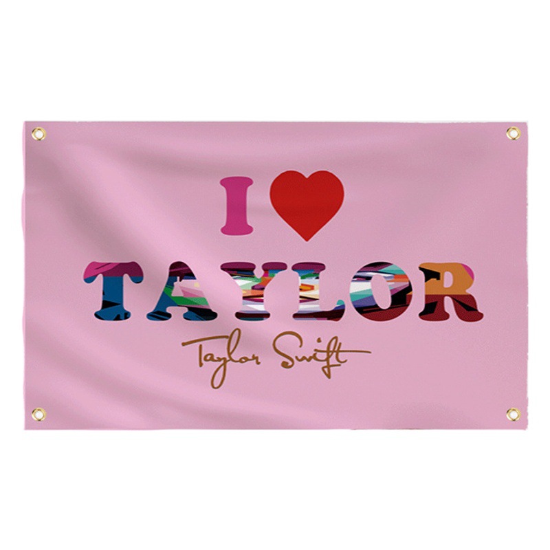 Pink taylor flag Black taylor Wall flag I love taylor flag tapestry I love taylor flag