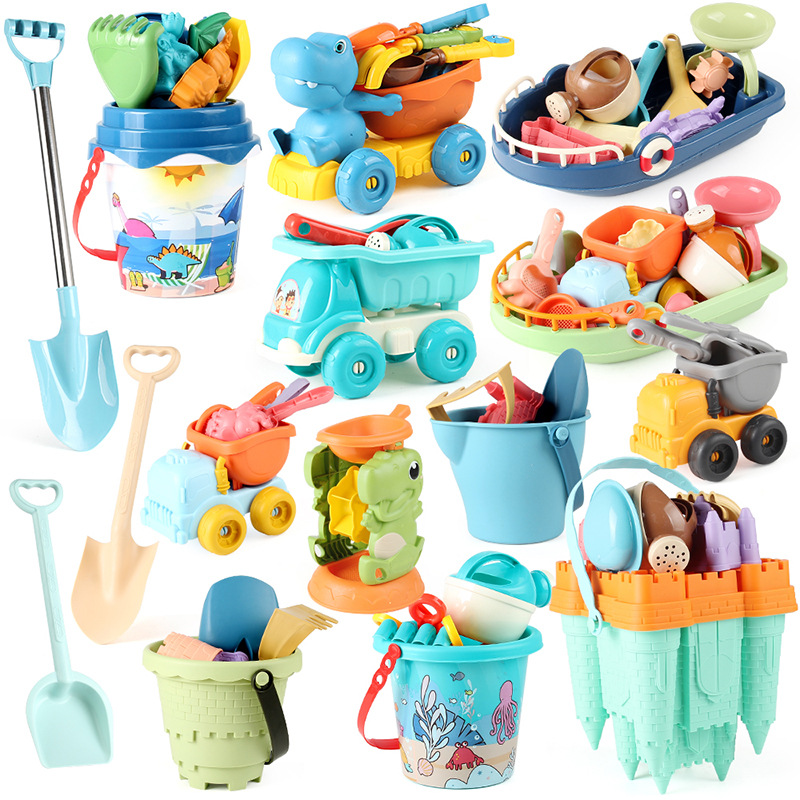 Picture of Children's Summer Beach Toy Sand Digging Shovel Beach Castle Hourglass Beach Toy Full Set Sand Digging Water Toy