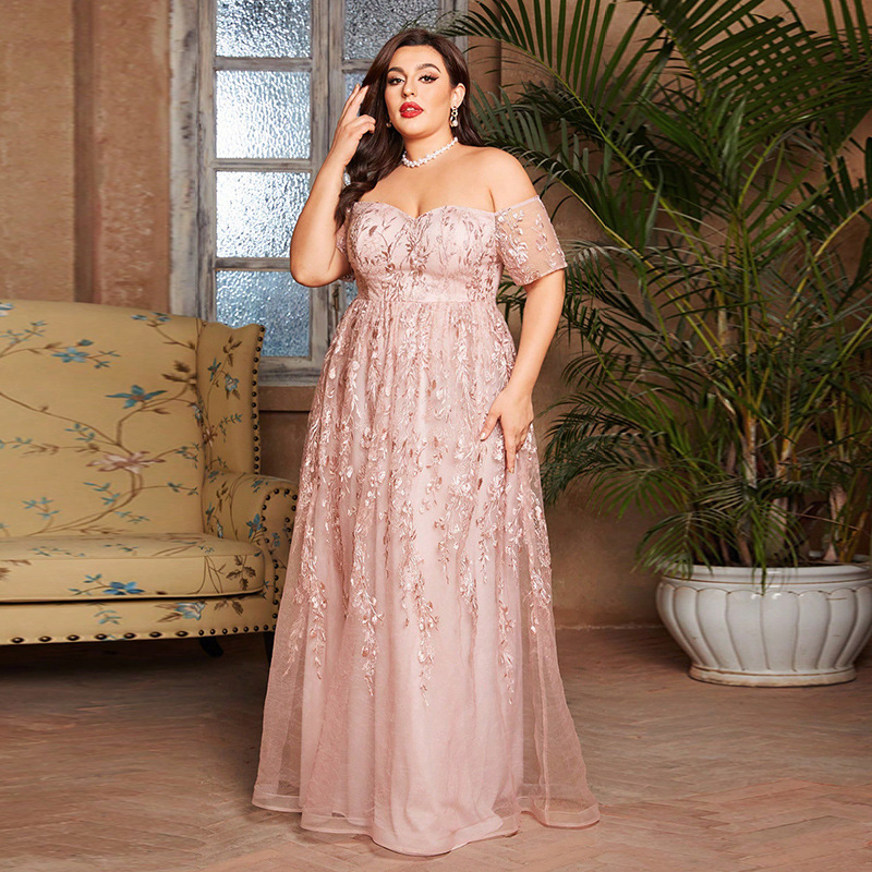 Plus Size Bridesmaid Dress Sexy One-Shoulder Fairy Engagement New Large Size Slimming Look 100kg Host Dress