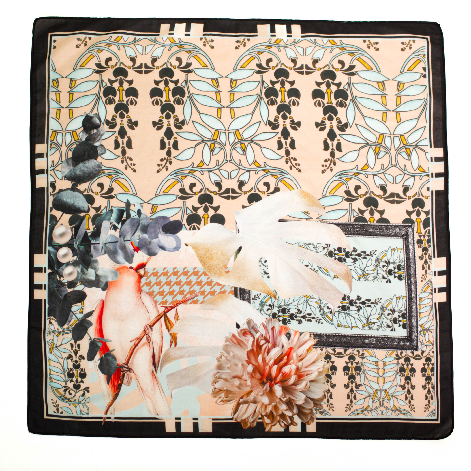 Picture of Collection New Vintage Original Artistic Mulberry Silk Silk Cotton Spinning Machine Side All-match 70 Square Scarf Elegant Shawl