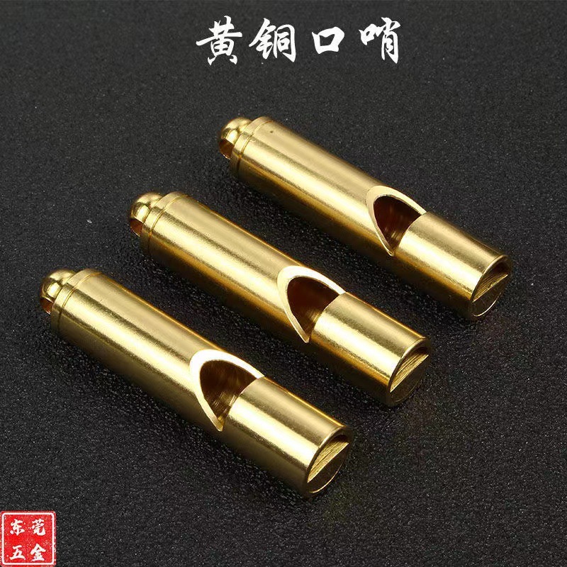 Picture of Loud Compact Brass Whistle Outdoor Survival Equipment Military Fan Supplies Retro Referee Brass Survival Pendant Wholesale