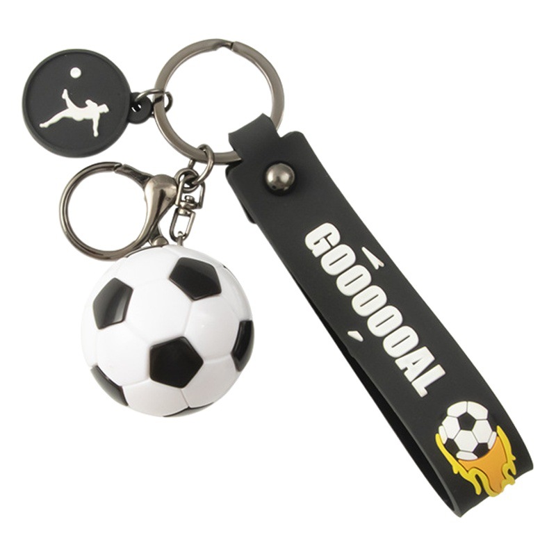 Creative Football Keychain Simulation Mini Basketball Pendant PVC Soft Rubber Souvenir Hanging Activity Gift Wholesale