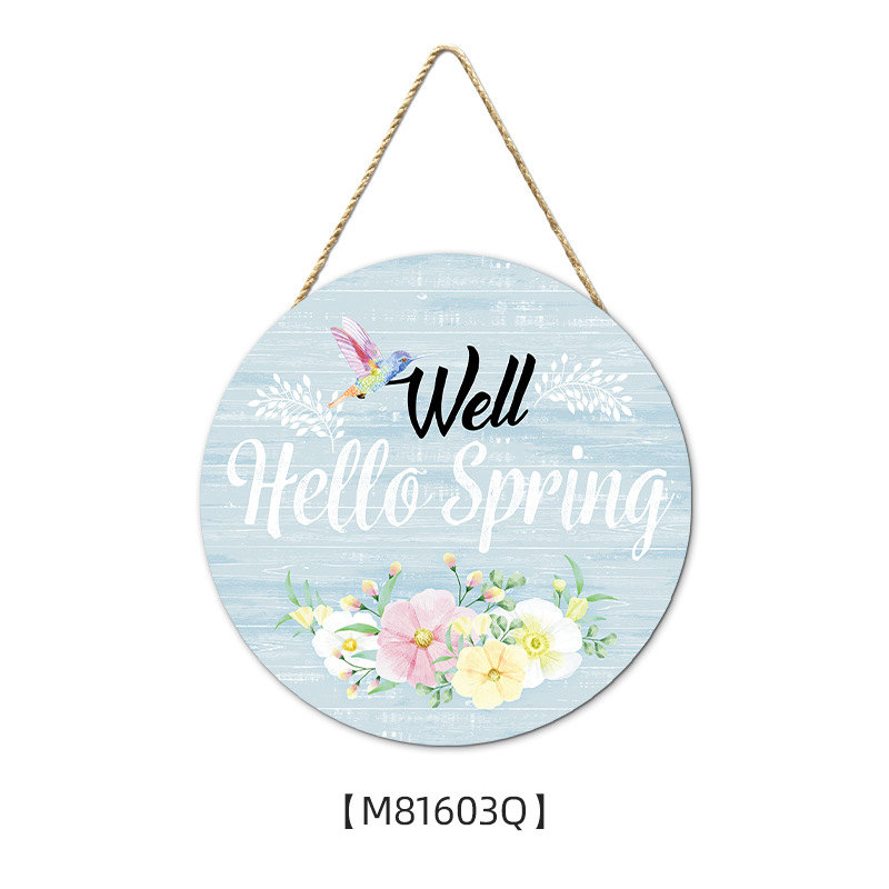 Picture of Amazon Hello spring farmhouse collection wooden ornaments wall decoration American country Spring door plate pendant