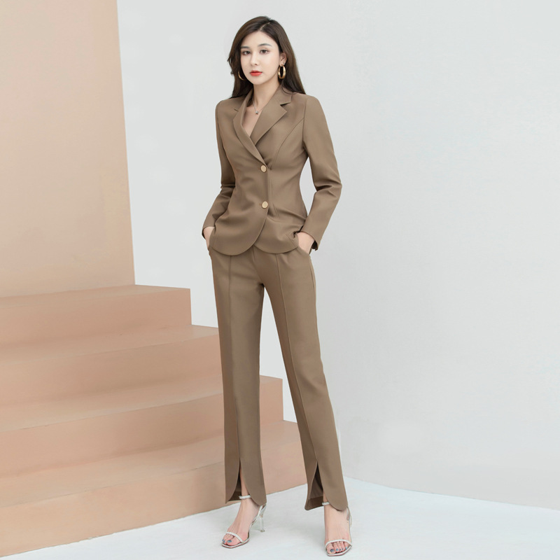 Autumn new Korean casual temperament professional goddess Fan two-piece women's fashion royal sister small suit jacket set