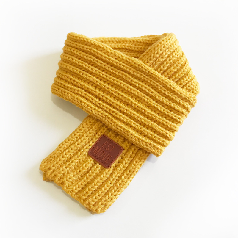 Picture of 6 Korean Style New Knitted Scarf Men's and Women's Cute Fashion Solid Color Simple Autumn and Winter Baby's Warm Scarf